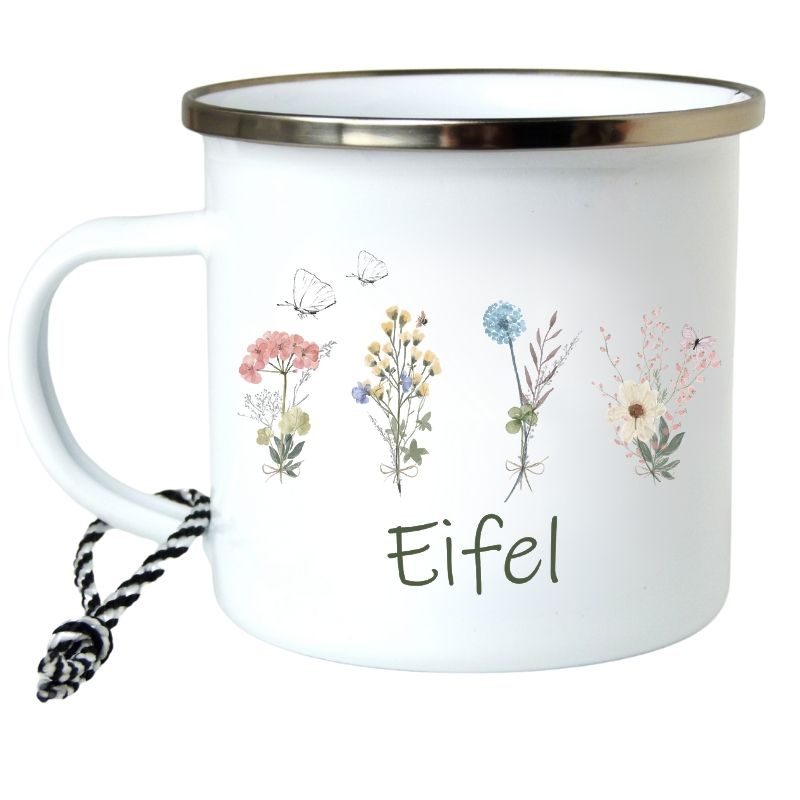 Emailletasse Eifel Wildblumen