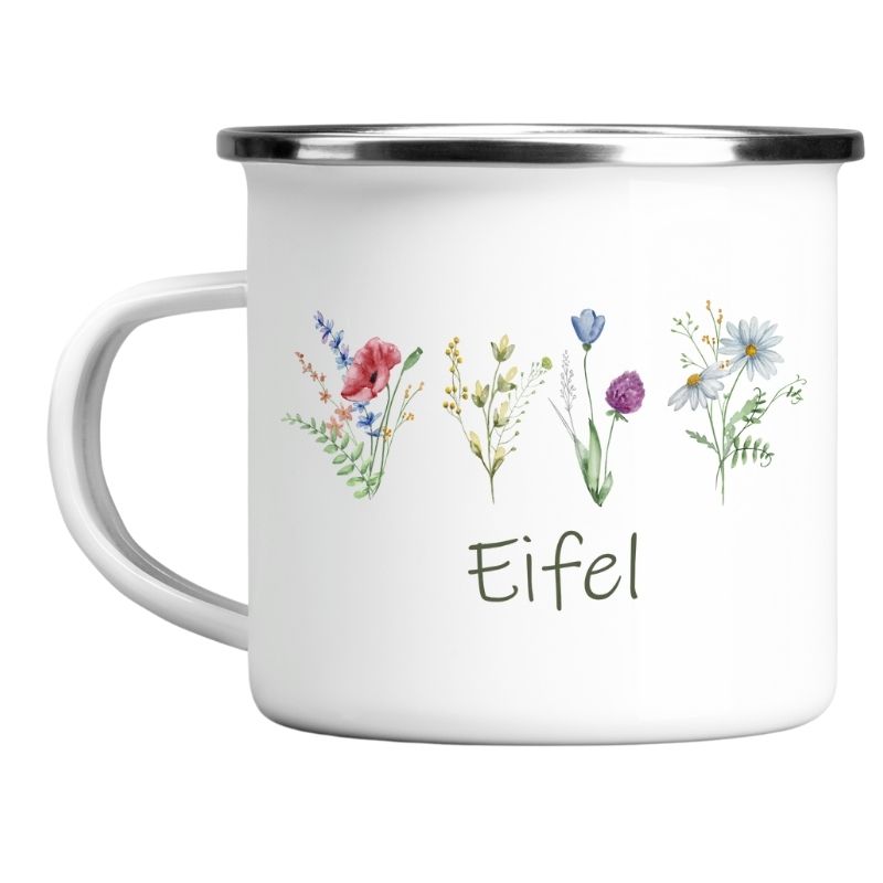 Emailletasse Eifel - Wildblumen