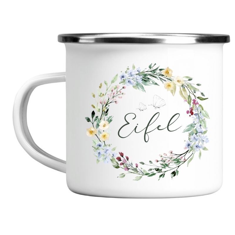 Emailletasse Eifel - Sommerblumen