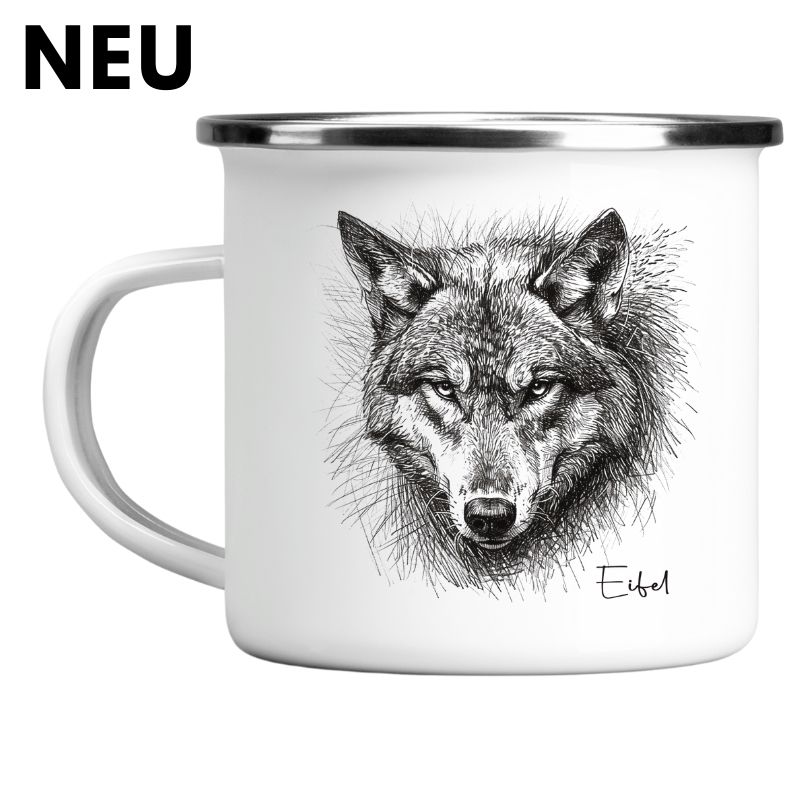 Emailletasse Eifel - Wolf