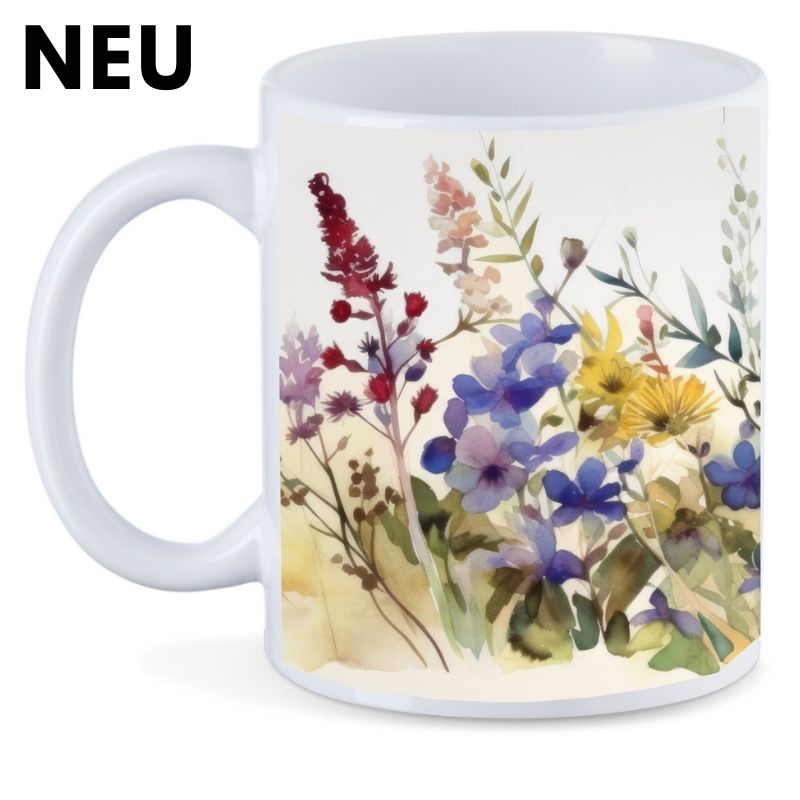 Keramiktasse Eifel - Rittersporn