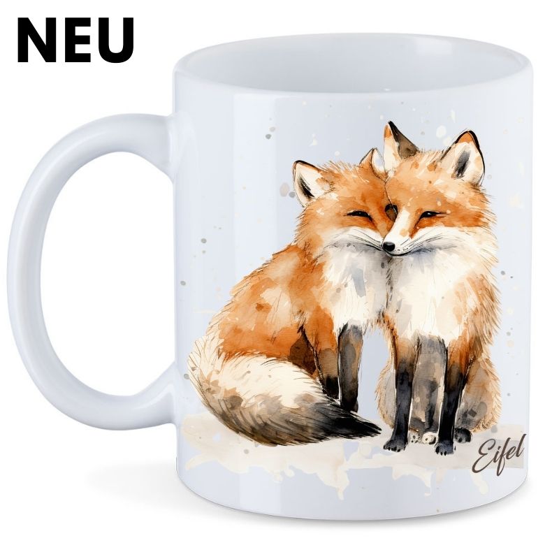 Keramiktasse Eifel - Fuchspaar